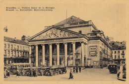 Postcard Bruxelles Theatre Royal [ Taxi Cabs In Foreground ] My Ref B14398 - Panoramische Zichten, Meerdere Zichten