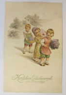 Namenstag, Kinder, Mode, Blumen, Brief,  1911 ♥  (20915) - Andere