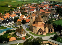 Ottmarsheim * Vue Aérienne Sur Le Village Et L'église Octogonale - Ottmarsheim