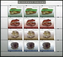 POLAND 2010 Minerals Sheetlet MNH / **.  Michel 4490-95 Kb - Nuovi