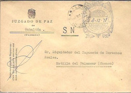 JUZGADO DE PAZ DE GABALDON CUENCA 1979 - Franquicia Postal