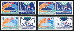 Great Britain & France 1994. "Channel Tunnel / Tunnel Sous La Manche" - 2 Complete Sets. MINT - Cinderellas