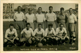 Sport Football * Carte Photo * Club Du RACING CLUB DE PARIS 1946 1947 * équipe Effectif * Sports Footballeurs Paris - Football