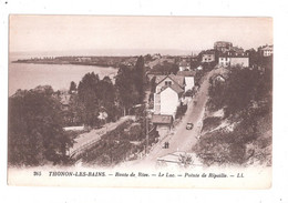 CPA74 THONON LES BAINS - Route De Rive Le Lac Route De Ripaille LL CAPTION BOTTOM - Thonon-les-Bains