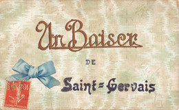 CPA 74 UN BAISER DE SAINT GERVAIS (cpa Gaufrée Avec Noeud De Ruban - Saint-Gervais-les-Bains