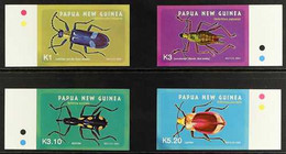 BEETLES 2005 Papua New Guinea Beetle Set From 1k To 5.20k As SG 1093/1096, IMPERF PROOFS From The B.D.T. Printers Archiv - Non Classés