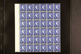 1960 QEII ESSAYS OF THE BRITISH POSTAL AGENCY The Complete Set Of Four Essays As POSITIONAL BLOCKS OF 36 STAMPS (6 X 6)  - Ajman