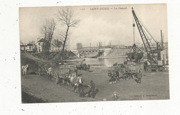 Cp , 93 , SAINT DENIS , Le Canal , Ed. G. Grandtrait ,  Vierge, Attelages - Saint Denis