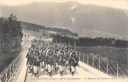 CPA 74 ANNECY DEPART POUR LE CANTONNEMENT 11e BATAILLON DE CHASSEURS ALPINS - Annecy