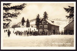 Um 1930 Ungelaufene Foto AK, Fürlegi-Hütte Ob Amden Mit Skifahrer - Amden