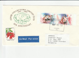 Canada 1997 Letter To Bulgaria Ice Hockey - Brieven En Documenten