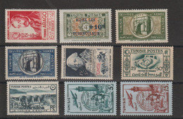 Tunisie 1948-49 Divers 324-332 9 Val ** MNH - Nuevos