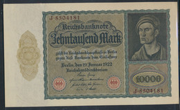 Deutsches Reich Rosenbg: 68b, Ohne Unterdruckbuchstabe Bankfrisch 1922 10.000 Mark (9640305 - 10000 Mark