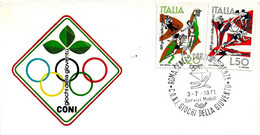 ITALIA - 1971 ROMA Giochi Della Gioventù Serie Compl.2v. Su Busta Fdc Coni - 5241 - Altri