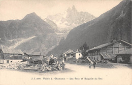 CPA 74 VALLEE DE CHAMONIX LES PRAZ ET L'AIGUILLE DU DRU - Altri & Non Classificati