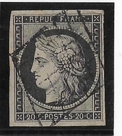 France N°3 - Oblitéré - TB - 1849-1850 Cérès