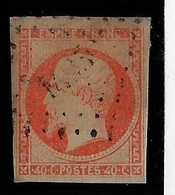 France N°16b Orange Sur Paille - Oblitéré - TB - 1853-1860 Napoleon III