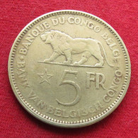 Congo Belgian 5 Francs 1936  Belgish  #1 - Otros & Sin Clasificación