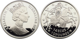 GIBRALTAR - 14 ECU DE PLATA DE 1992 - (10 POUNDS) - Gibraltar