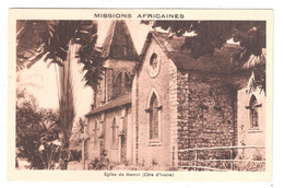 CPA  COTE D'IVOIRE - AFRIQUE - Missions Africaines - Eglise De MEMNI - CÔTE D'IVOIRE  MISSIONS AFRICAINES AFRIQUE - Côte-d'Ivoire