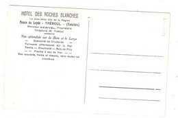 ADVERT FOR THE HOTEL CPA - TREBOUL Près DOUARNENEZ - L'Hôtel Des Roches Blanches UNUSED - Tréboul