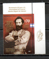 Bicentenario Del Paso A La Inmortalidad Del General Martín Miguel De Güemes - Unused Stamps
