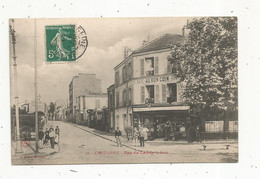 Cp ,  93 ,  SAINT OUEN , Le Haut De La Rue Du LANDY , écrite , Café "au Bon Coin" Voyagée 1910 - Saint Ouen