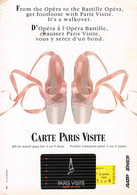 Thème:   Danse Classique  Paire De Chaussons  Carte Visite De Paris      (voir Scan) - Danse