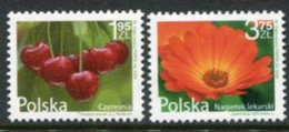 POLAND 2009 Definitive: Fuits And Flowers MNH / **.  Michel 4438-39 - Nuevos