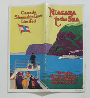 52582 51/ DEPLIANT TURISTICO - Niagara To The Sea; Toronto Thousand Islands 1924 - Folletos Turísticos