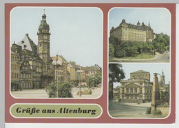 (83399) AK Altenburg, Thür., Landestheater, Schloss, Rathaus 1986 - Altenburg