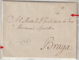 CARTA CIRCULADA DE LISBOA PARA BRAGA  DATADA DE 20/05/1826 - ...-1853 Prephilately