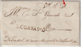 CARTA CIRCULADA DE SANTA COMBADÃO PARA VISEU  DATADA DE 15/11/1844 - ...-1853 Prefilatelia