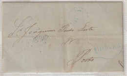 CARTA CIRCULADA DE CHAVES PARA O PORTO  DATADA DE 4/8/1846 - ...-1853 Préphilatélie