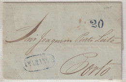 CARTA CIRCULADA DE AMARANTE PARA O PORTO  DATADA DE 2/1/1845 - ...-1853 Préphilatélie