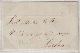 CARTA CIRCULADA DE ABRANTES PARA LISBOA  DATADA DE 1/5/1850 - ...-1853 Prefilatelia