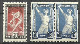 FRANKREICH France 1924 Michel 171 - 172 MNH Olympic Games Paris Olympische Spiele - Verano 1924: Paris