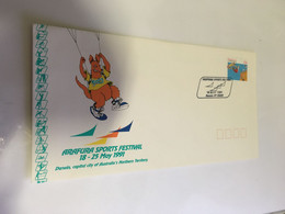 (UU 30) Australia - Cover - Parachute / Arafura Sport Festival - 1991 - Parachutespringen