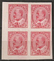 Canada 1903 Sc 90A  LL Margin Block MH* Creases - Nuovi