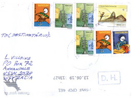 (UU 30) Brazil Letter Posted To Australia  (with Many Stamps) - Brieven En Documenten