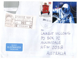 (UU 30) Hungary Letter Posted To Australia Registered (with Russian Astronaut Stamps) - Briefe U. Dokumente