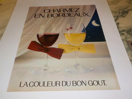 Delcampe - ANCIENNE PUBLICITE CHARMEZ EN  BORDEAUX  1985 - Alcools