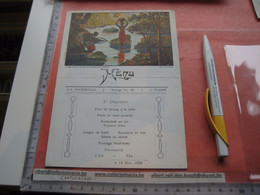 Authentic Menu Card  Congo Boat ANVERSVILLE, Pure Water ,native People Carying The Pots, Blanko Achterzijde - Menú