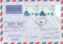 Ross Dependency 2012 Cover Race To The Pole Ca Scott Base Ca 17 FEB 2012 + Label (53245) - Cartas & Documentos