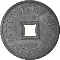 Monnaie, Tonkin, 1/600 Piastre, 1905, TTB+, Zinc, KM:1 - Viêt-Nam