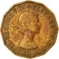 Monnaie, Grande-Bretagne, Elizabeth II, 3 Pence, 1956, TB, Nickel-brass, KM:900 - F. 3 Pence