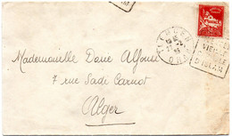 ALGERIE  1935 = TLEMCEN = FLAMME DAGUIN  ' VIEILLE / CAPITALE / ISLAM ' Sur  Enveloppe ENTIERE - Briefe U. Dokumente