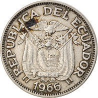Monnaie, Équateur, 20 Centavos, 1966, TTB, Nickel Clad Steel, KM:77.1c - Equateur