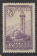 Andorra Fran. 1932 Paisajes 75 C Ed:37 (*) - Neufs