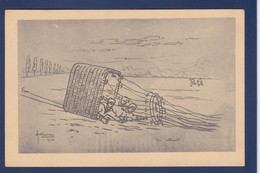 Delcampe - CPA Montgolfière Aérostation Ballond Rond Delhumeau 1918 Non Circulé Voir Dos - Zeppeline